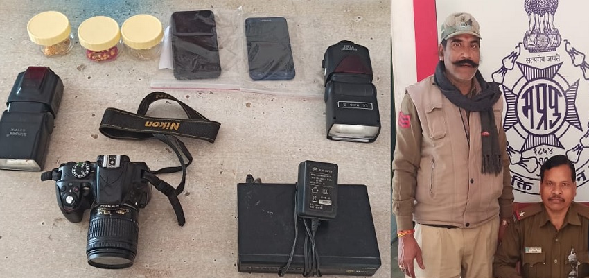 पुलिस ने किया चोरी का खुलासा: घर का ताला तोड़कर लाखों की चोरी करने वाले दो लोगों को पुलिस ने पकड़ा, सामान किया बरामद